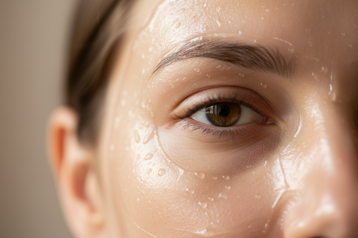 close up effect of collagen mask